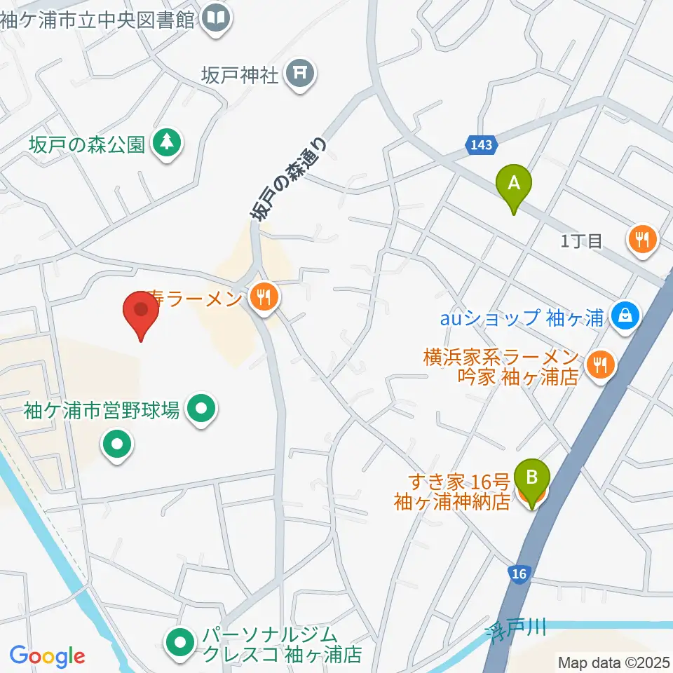 袖ケ浦市総合運動場陸上競技場周辺のカフェ一覧地図