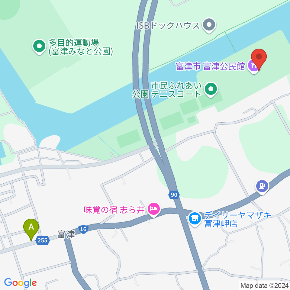 富津公民館周辺のカフェ一覧地図