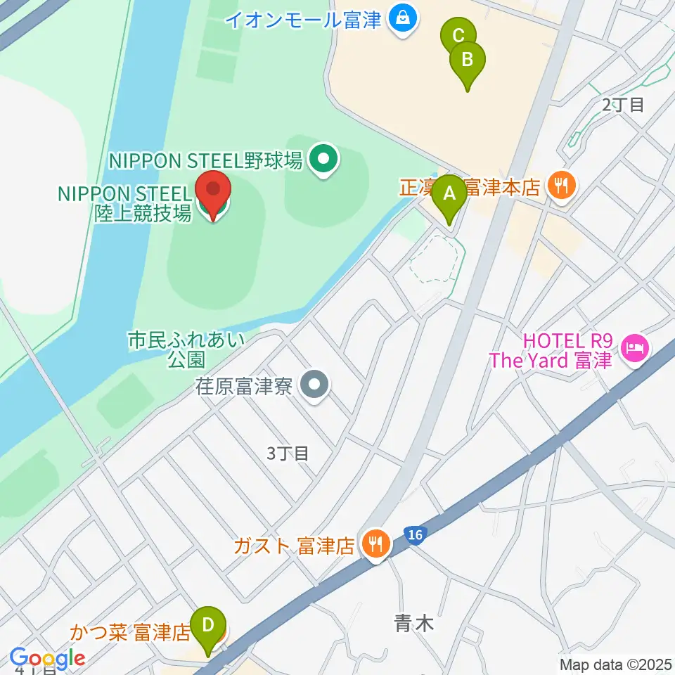 NIPPON STEEL 陸上競技場周辺のカフェ一覧地図