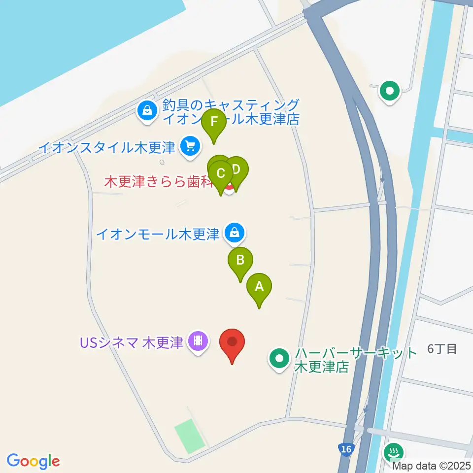 新星堂 イオンモール木更津店周辺のカフェ一覧地図