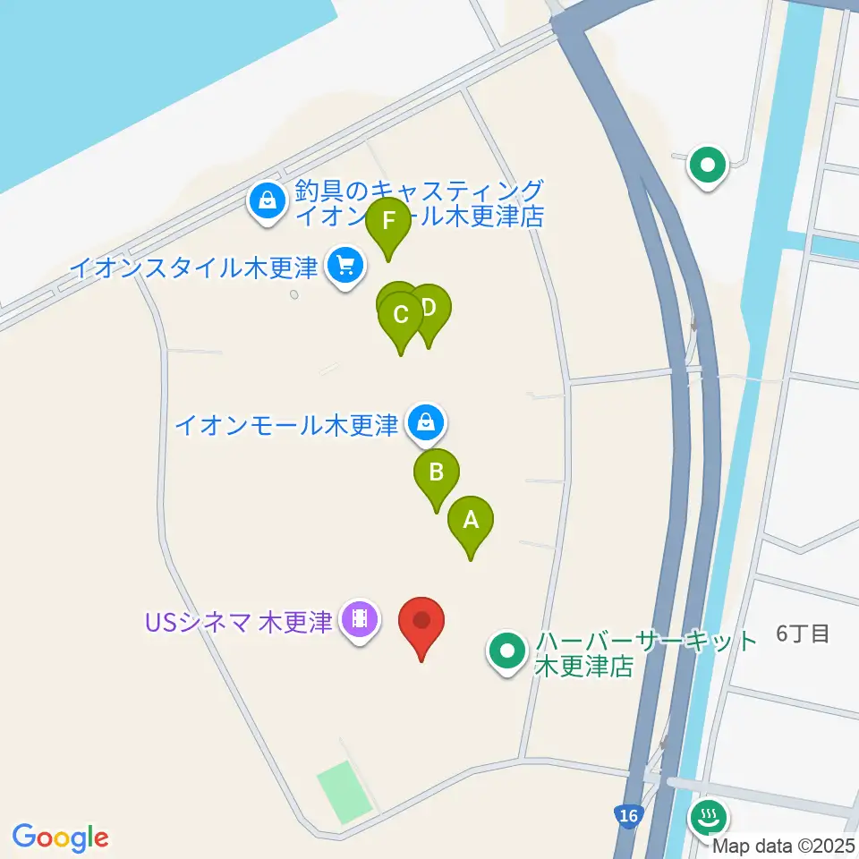 新星堂 イオンモール木更津店周辺のカフェ一覧地図