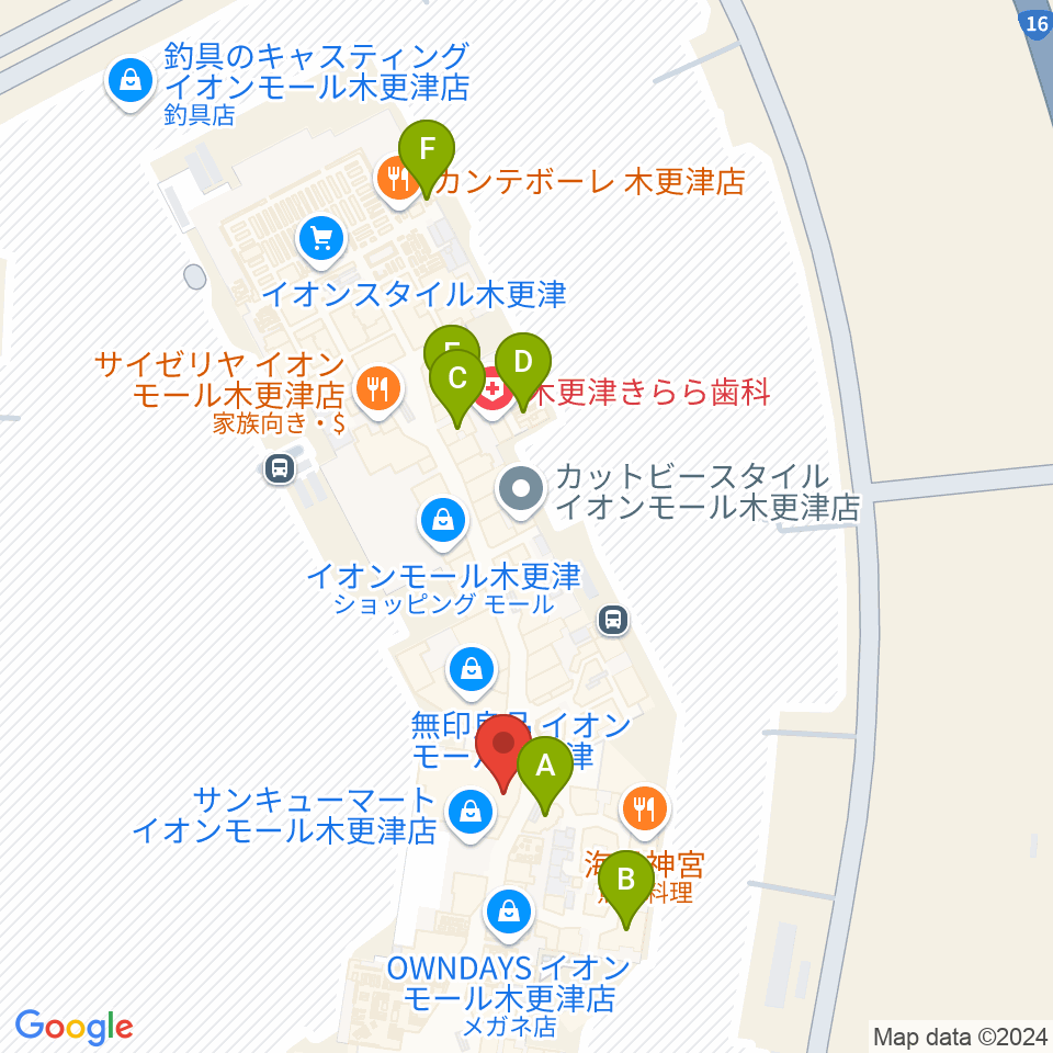 コンドー楽器ミュージックサロン周辺のカフェ一覧地図