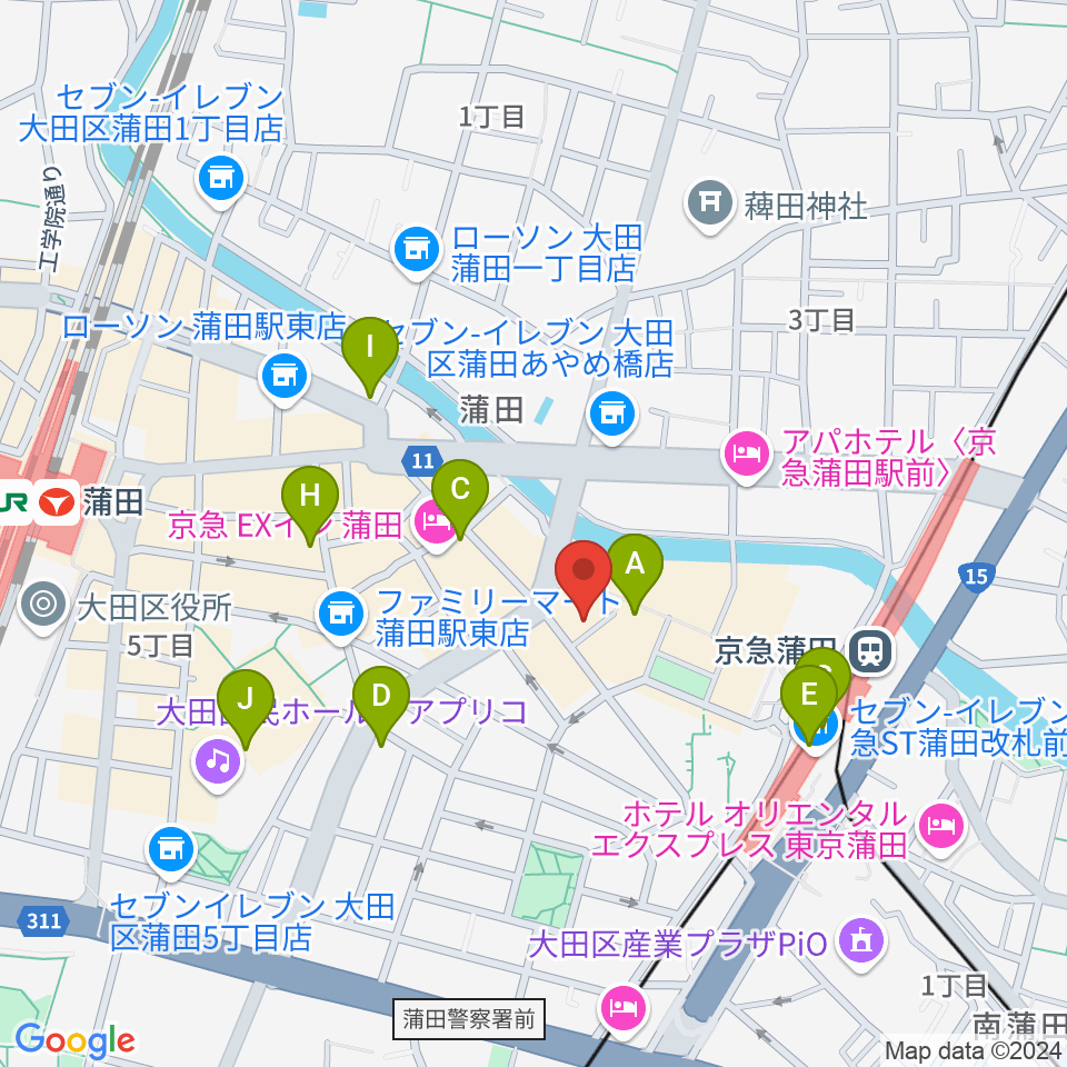 スタジオポハサ周辺のカフェ一覧地図