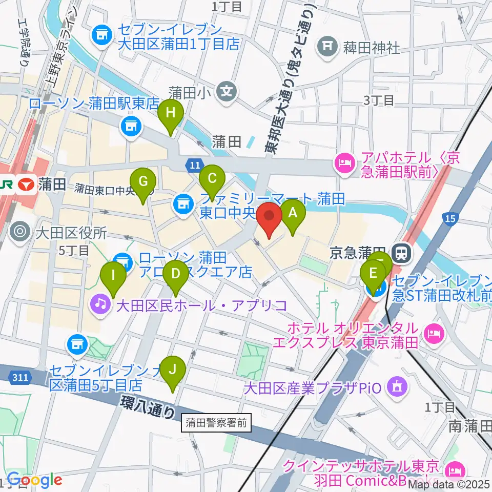 スタジオポハサ周辺のカフェ一覧地図