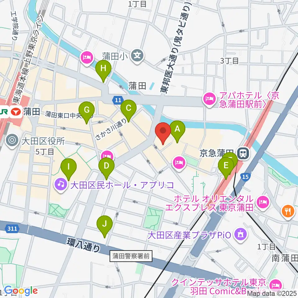 スタジオポハサ周辺のカフェ一覧地図
