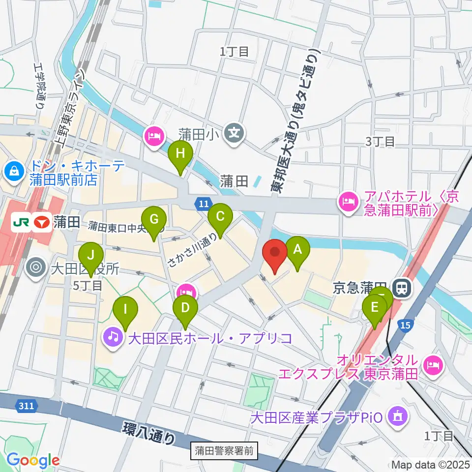 スタジオポハサ周辺のカフェ一覧地図