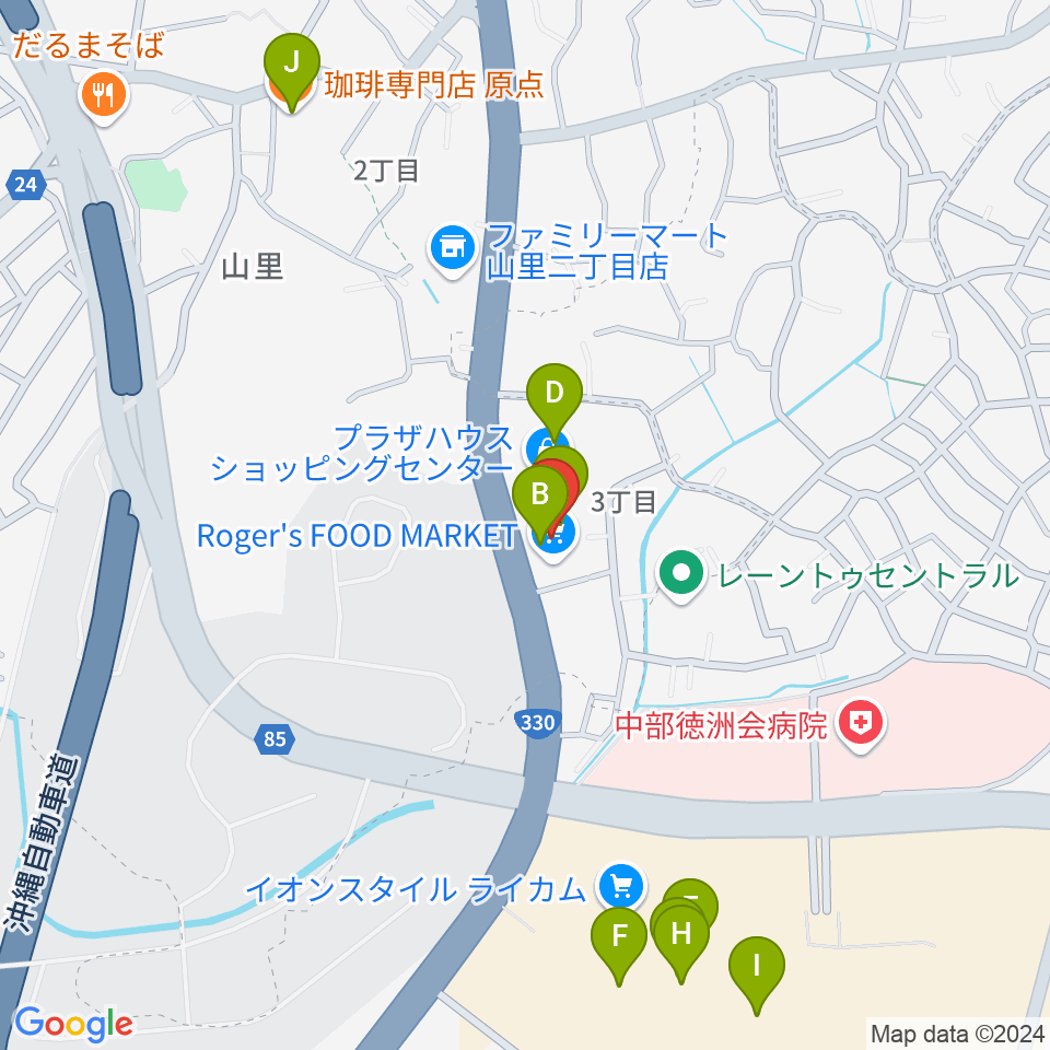 シネマプラザハウス周辺のカフェ一覧地図