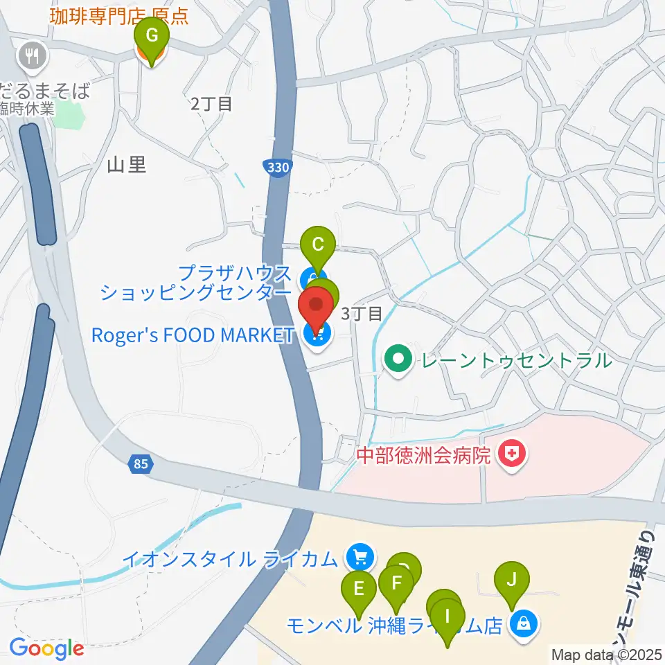 シネマプラザハウス周辺のカフェ一覧地図