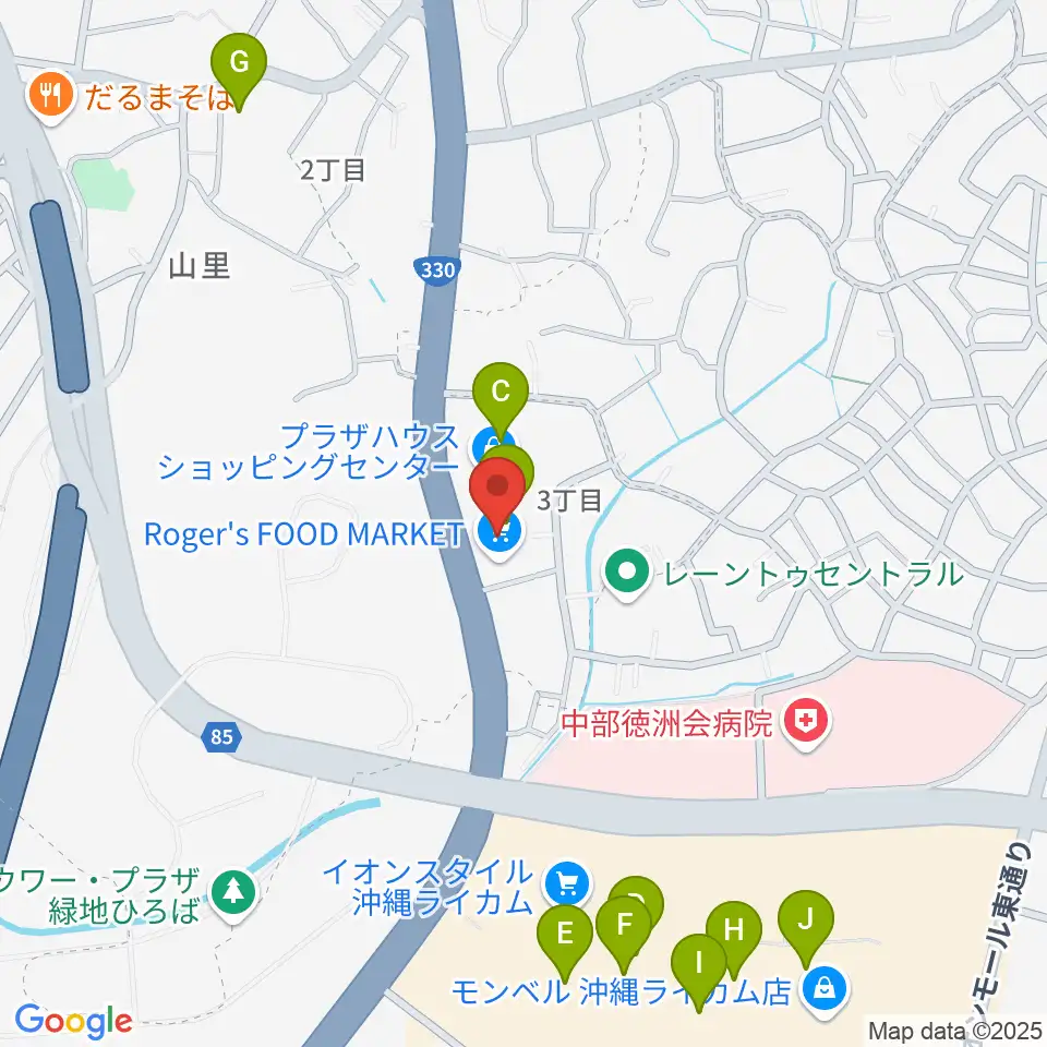 シネマプラザハウス周辺のカフェ一覧地図
