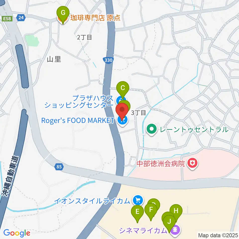 シネマプラザハウス周辺のカフェ一覧地図