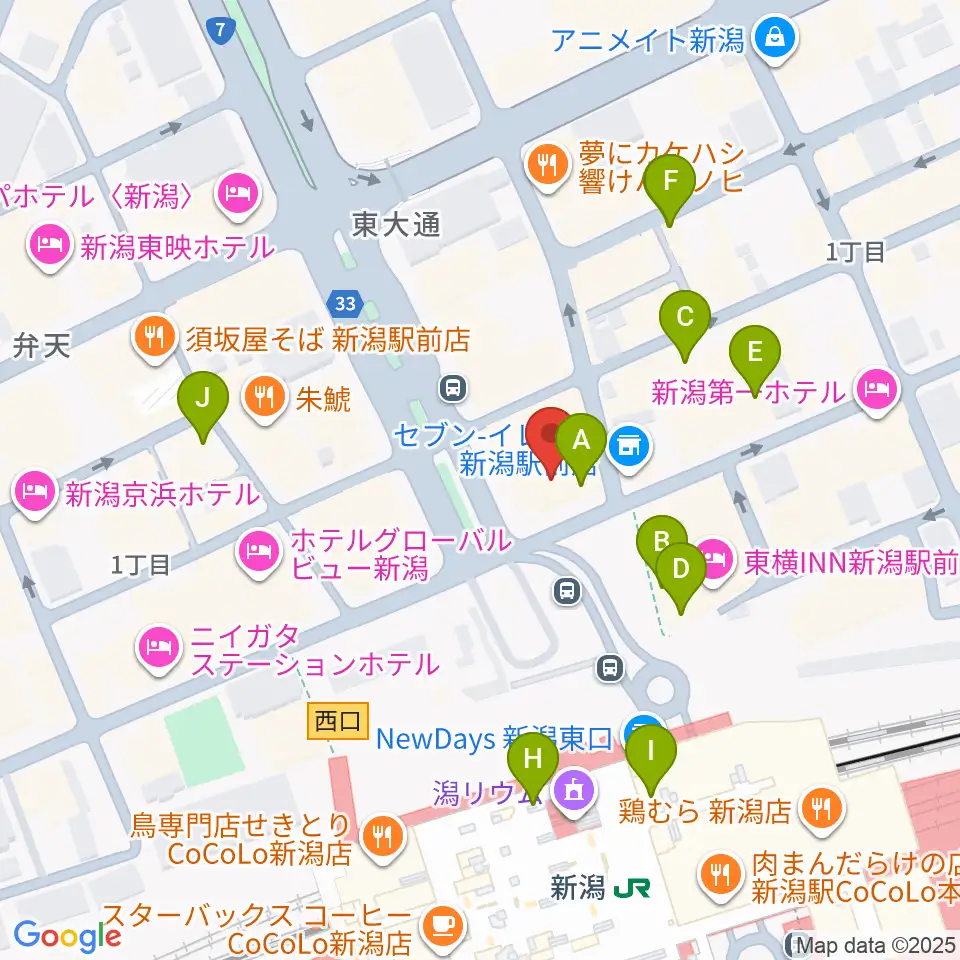 マルタケホール周辺のカフェ一覧地図