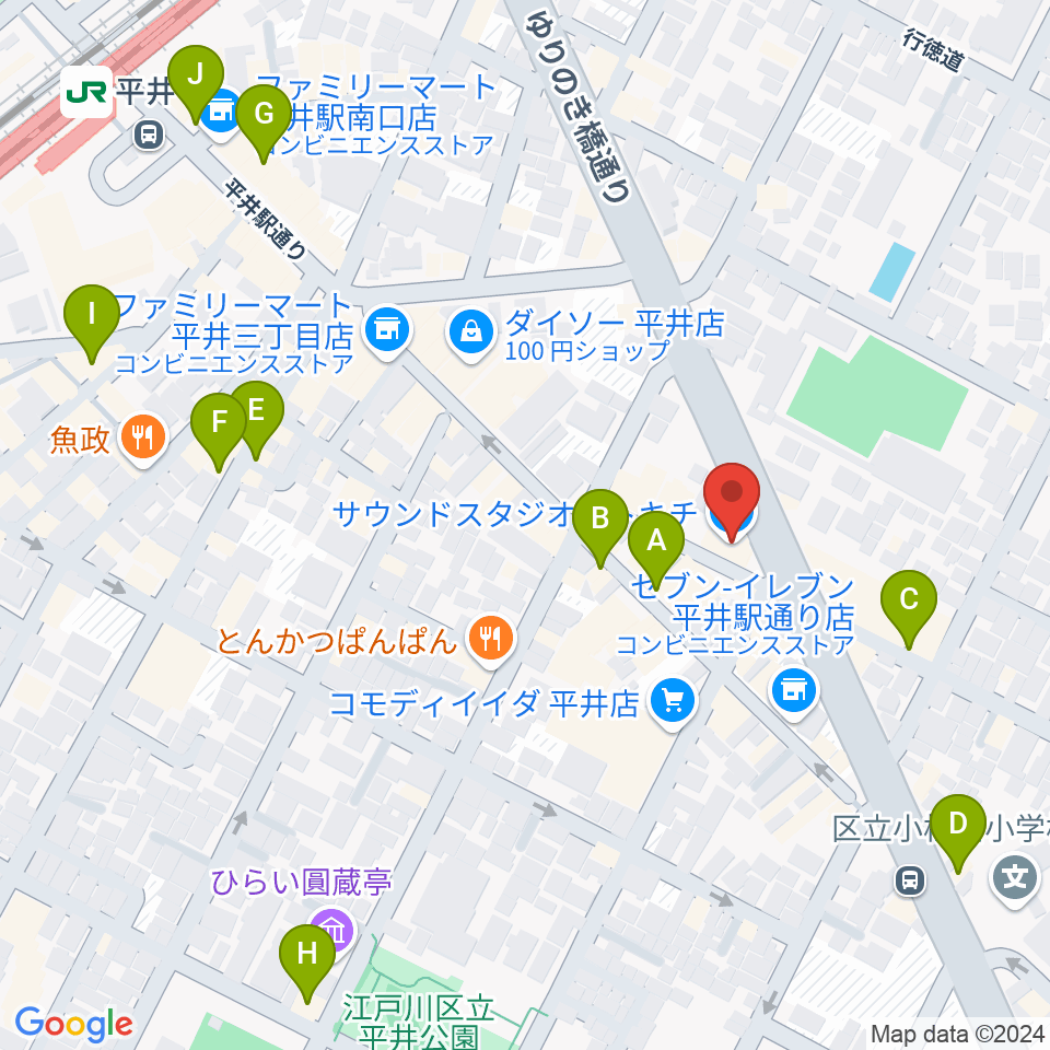 スタジオ・オトキチ周辺のカフェ一覧地図