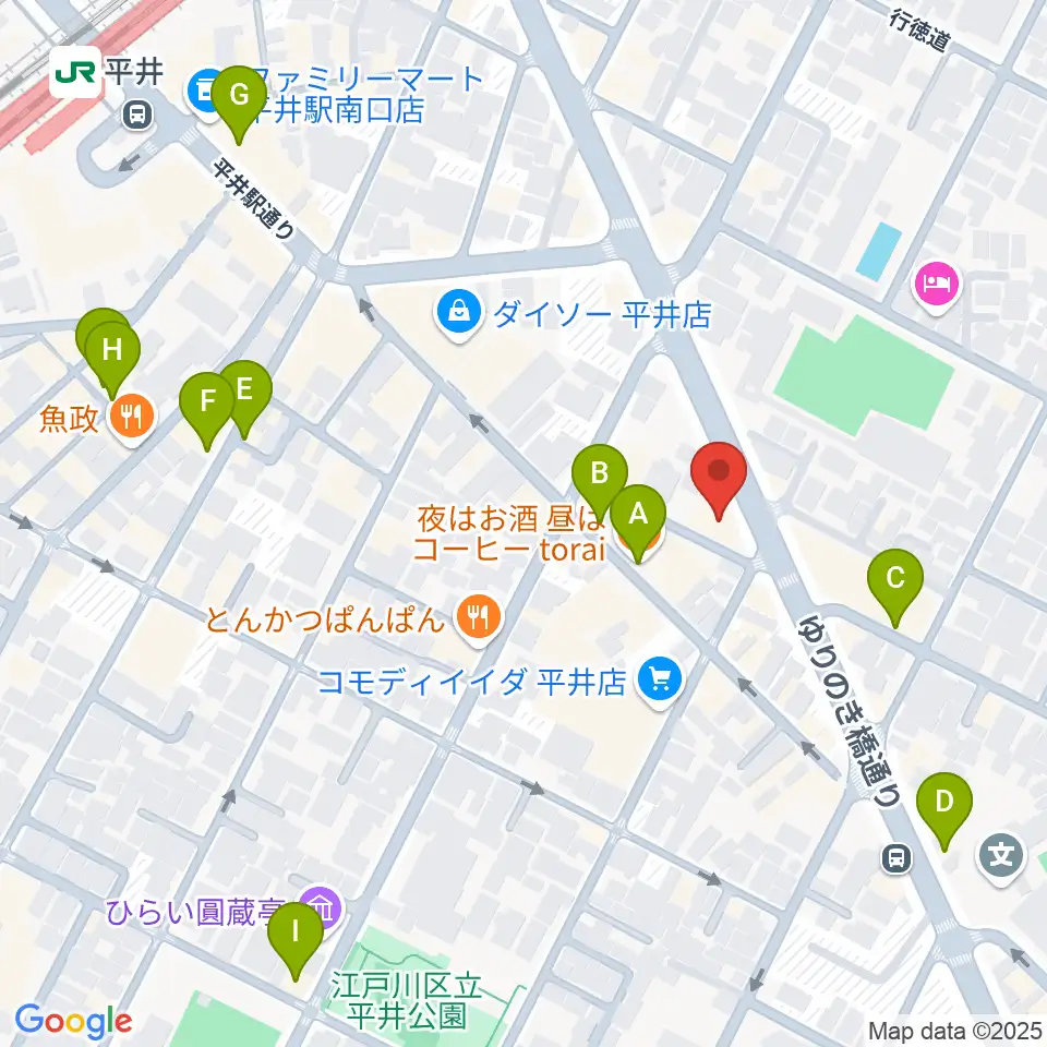 スタジオ・オトキチ周辺のカフェ一覧地図