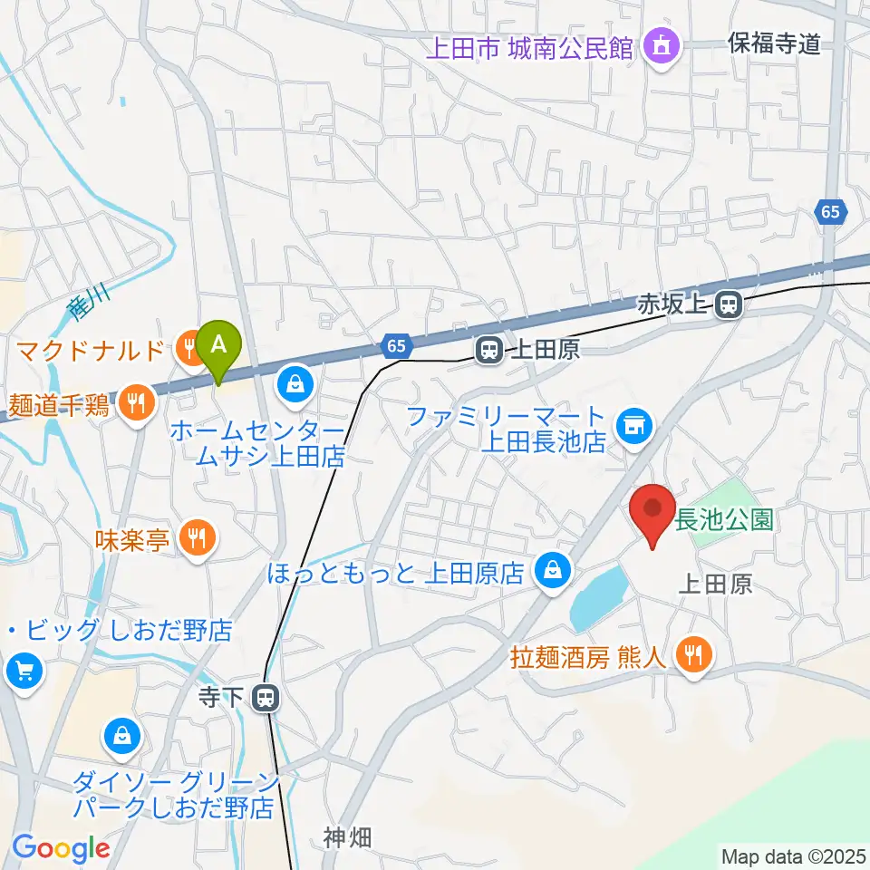 上田創造館周辺のカフェ一覧地図