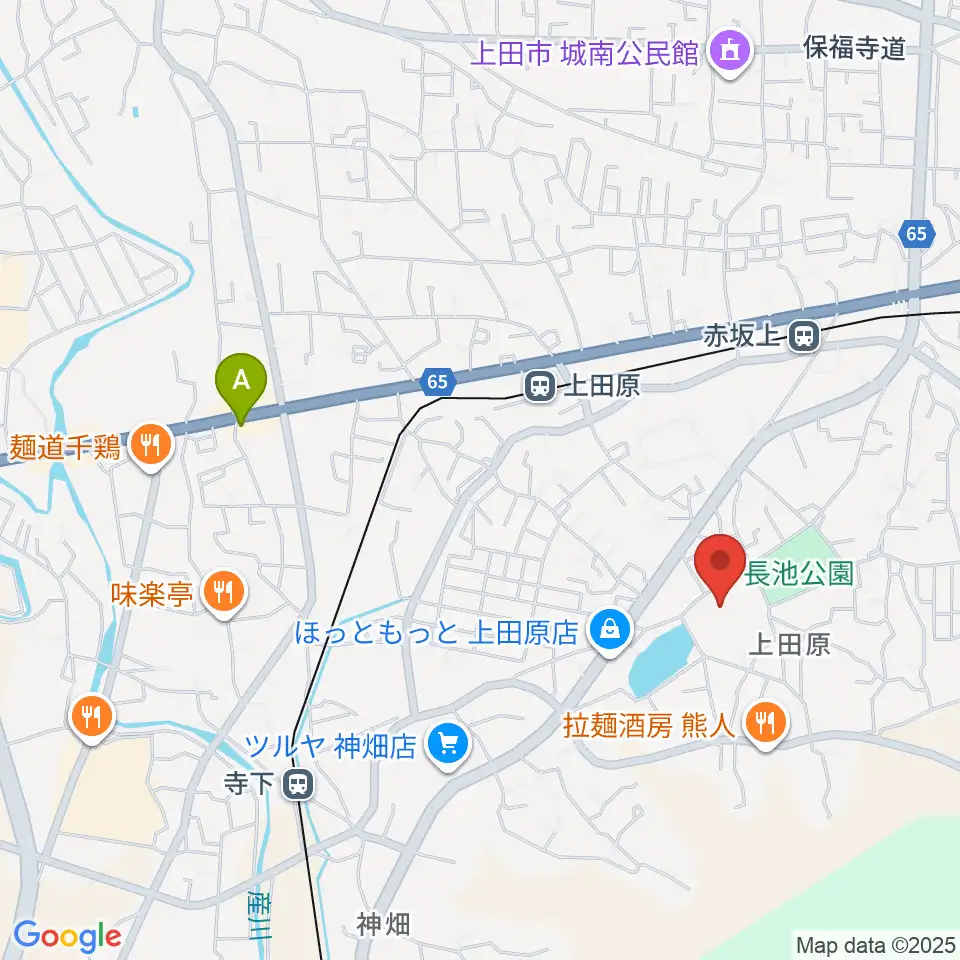 上田創造館周辺のカフェ一覧地図