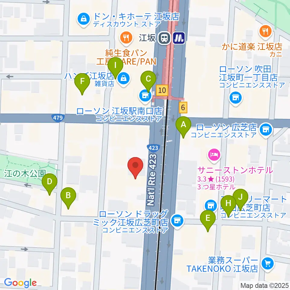 スタジオリフレクション周辺のカフェ一覧地図