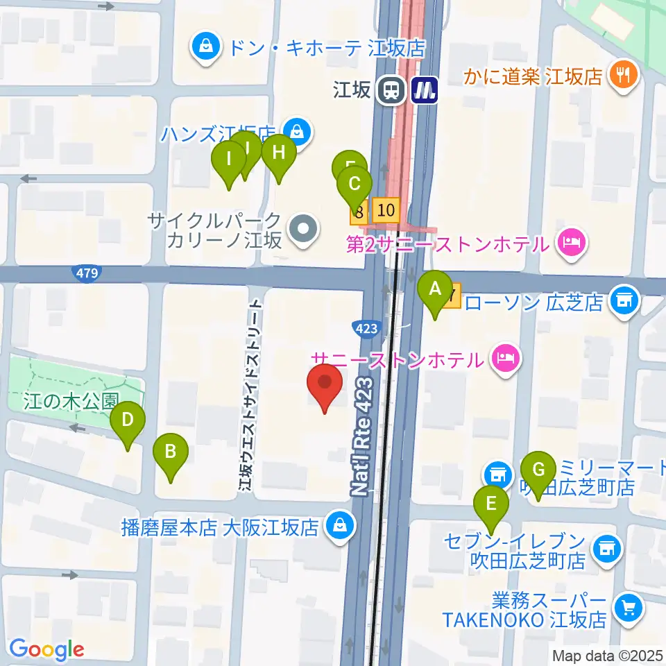 スタジオリフレクション周辺のカフェ一覧地図