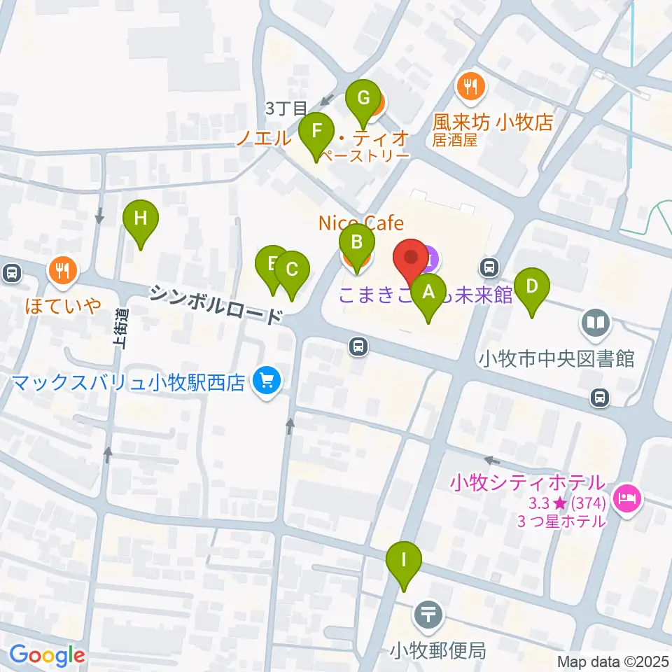 小牧市まなび創造館周辺のカフェ一覧地図