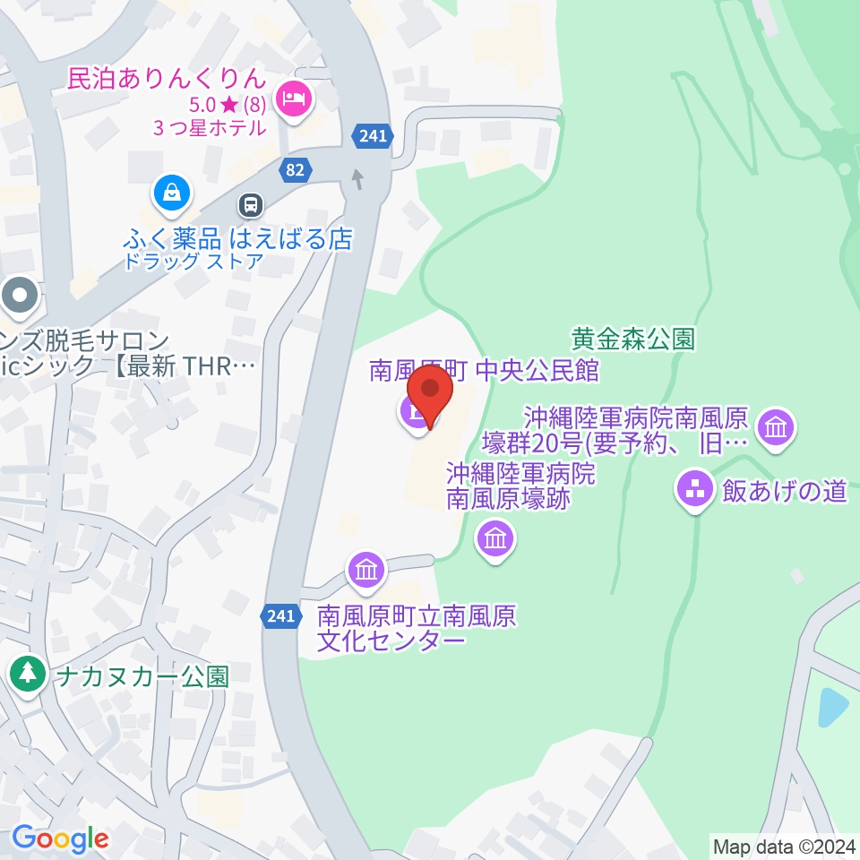 南風原町立中央公民館周辺のカフェ一覧地図