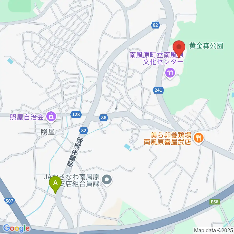 南風原町立中央公民館周辺のカフェ一覧地図