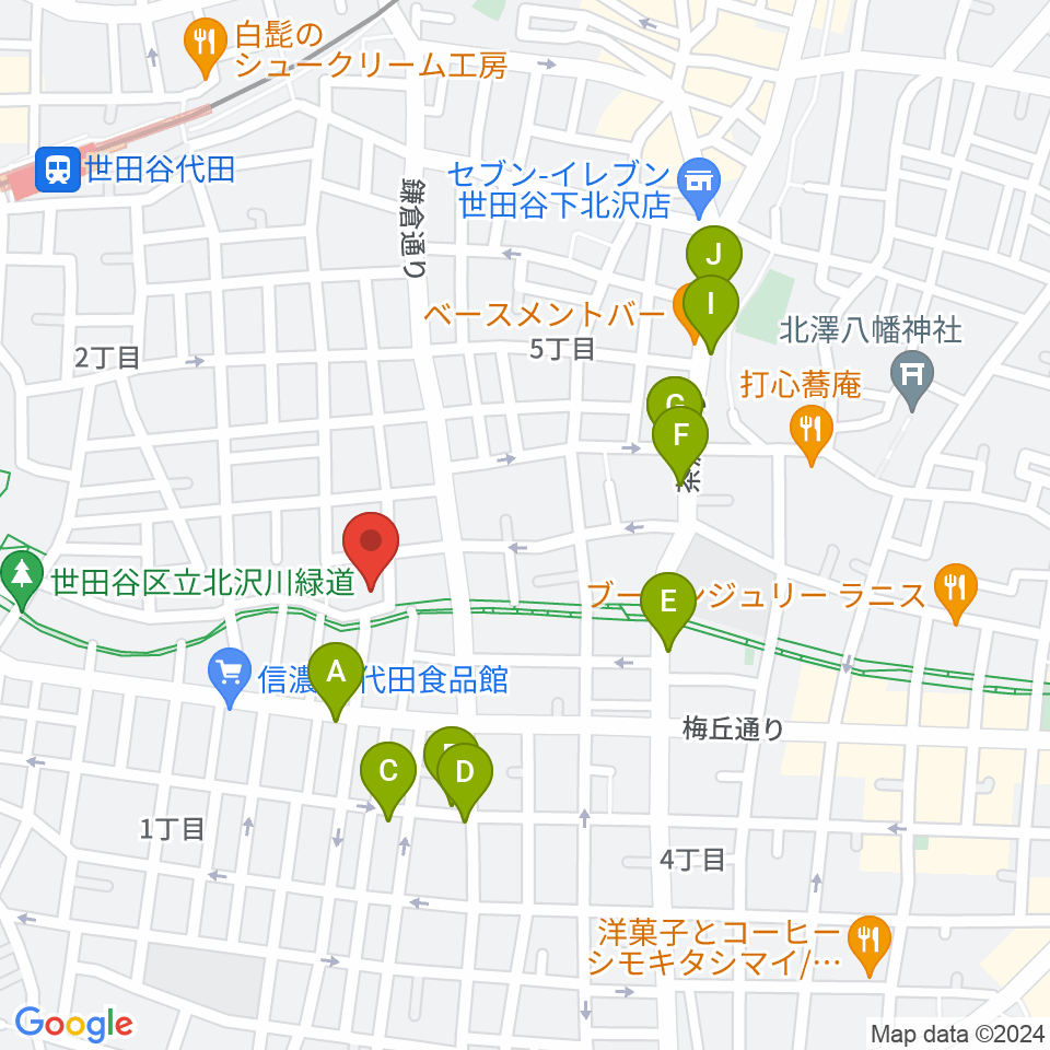 ナサンドラパレススタジオ周辺のカフェ一覧地図