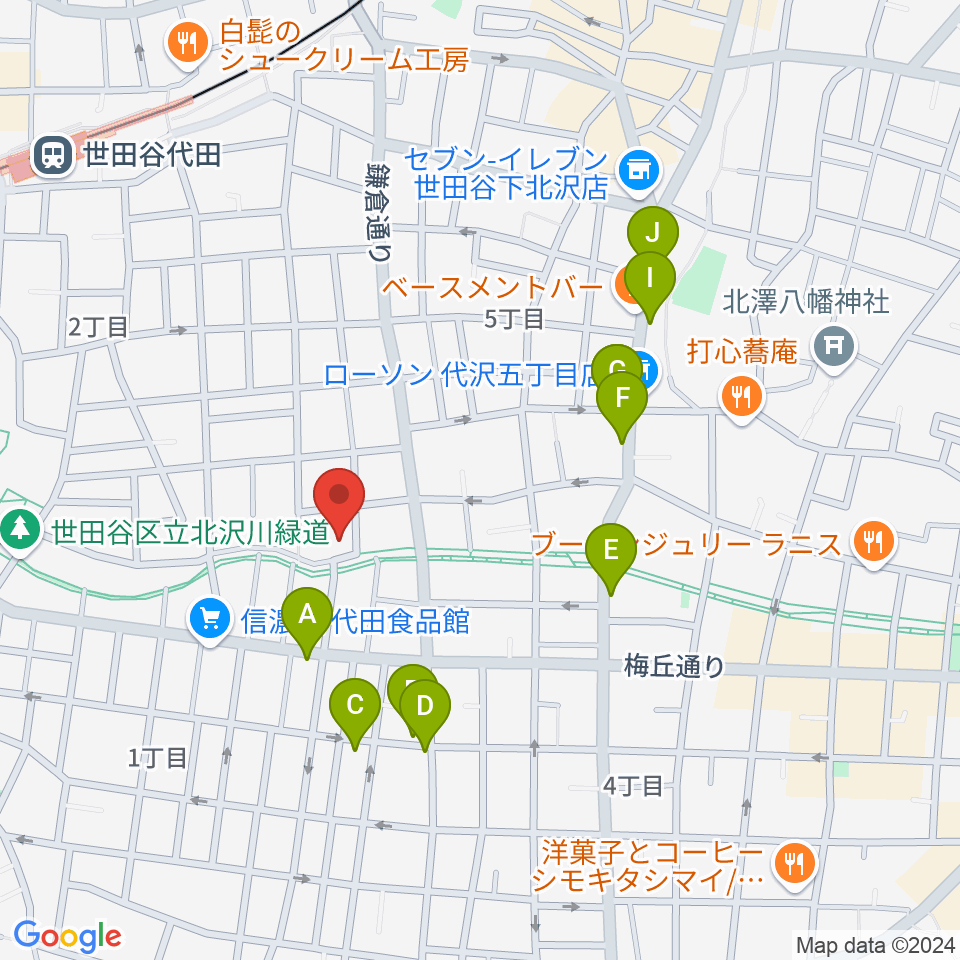 ナサンドラパレススタジオ周辺のカフェ一覧地図