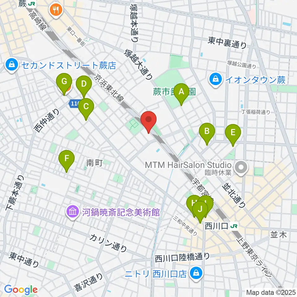 レッスル武闘館 アイスリボン道場周辺のカフェ一覧地図