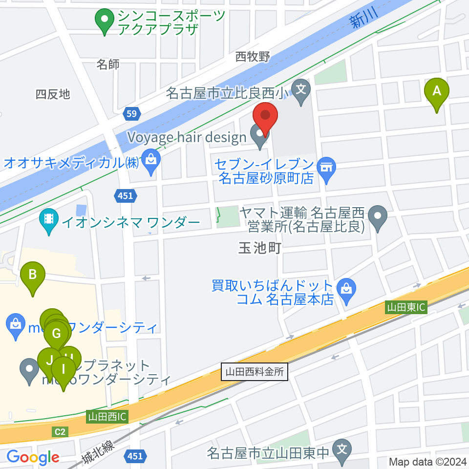 OVERLOAD STUDIO周辺のカフェ一覧地図