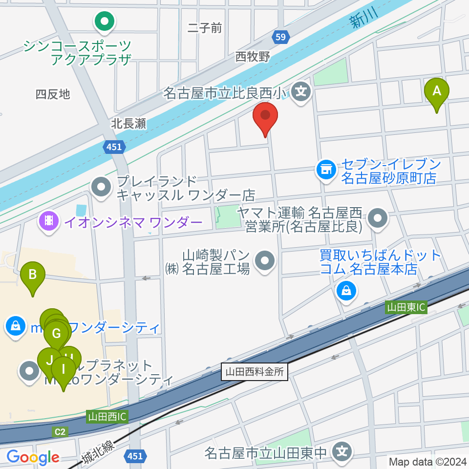 OVERLOAD STUDIO周辺のカフェ一覧地図