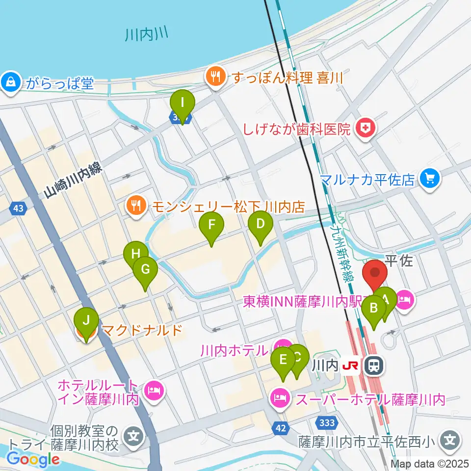 SSプラザせんだい周辺のカフェ一覧地図