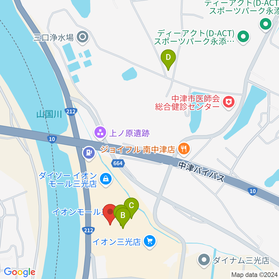 セントラルシネマ三光周辺のカフェ一覧地図