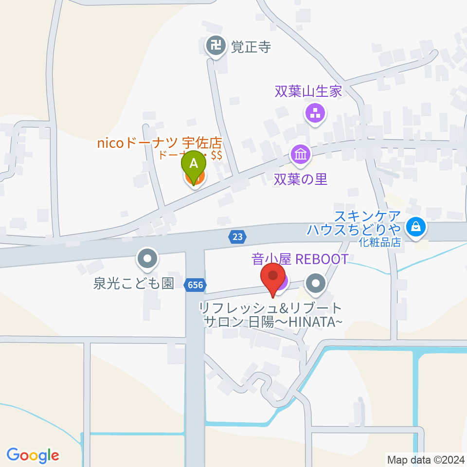 音小屋REBOOT周辺のカフェ一覧地図