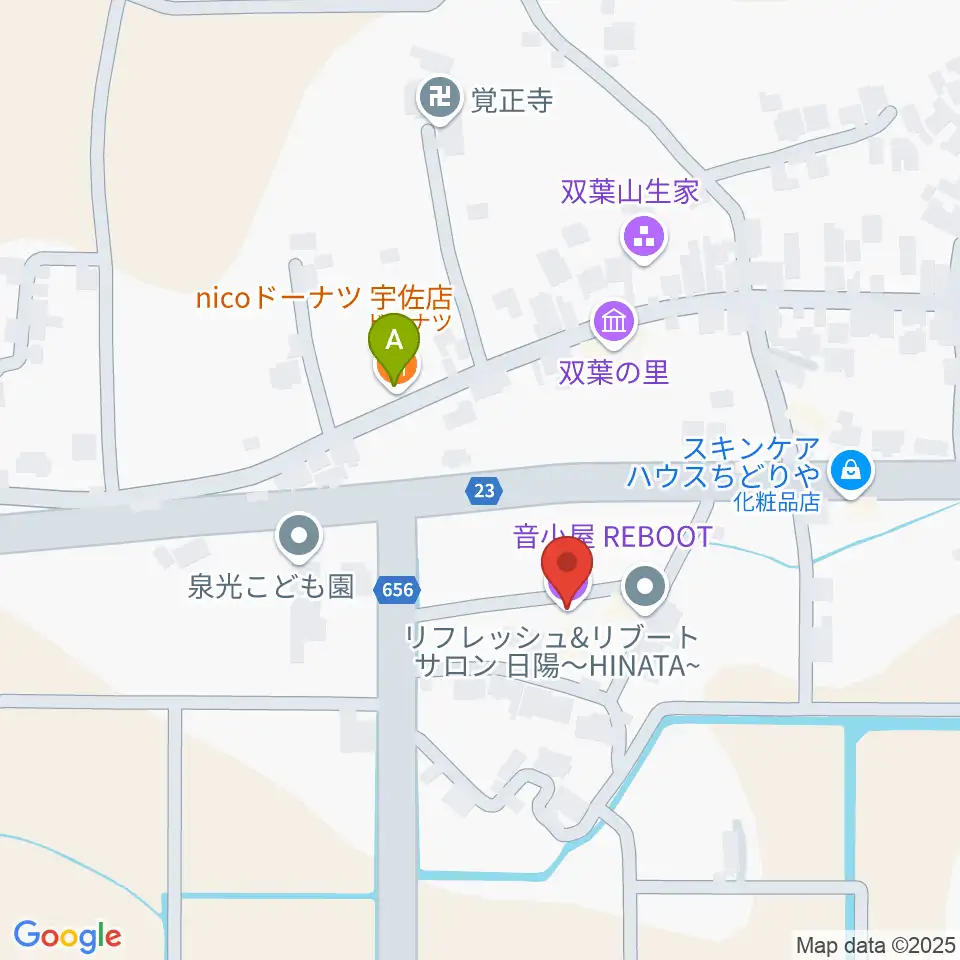 音小屋REBOOT周辺のカフェ一覧地図