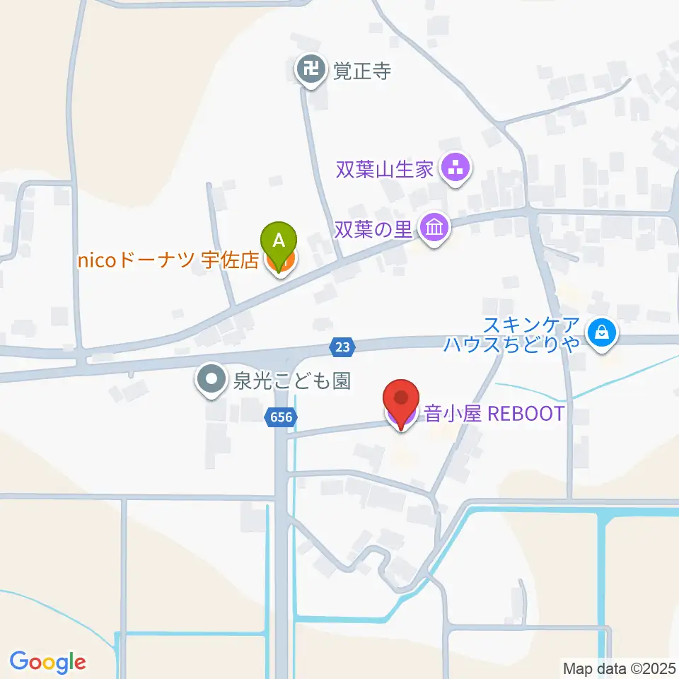 音小屋REBOOT周辺のカフェ一覧地図