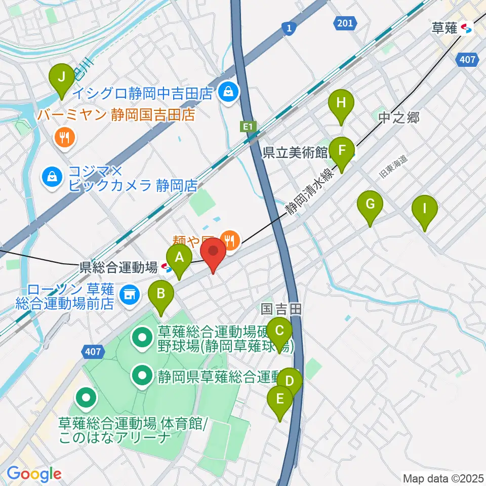 音楽舎周辺のカフェ一覧地図
