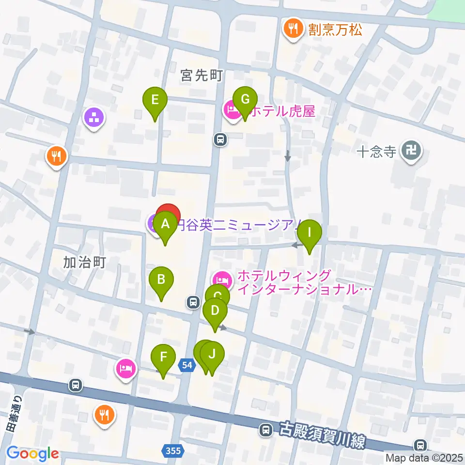 須賀川市民交流センターtette周辺のカフェ一覧地図