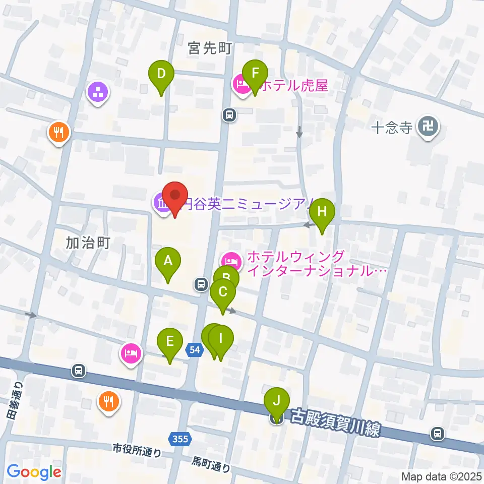 須賀川市民交流センターtette周辺のカフェ一覧地図