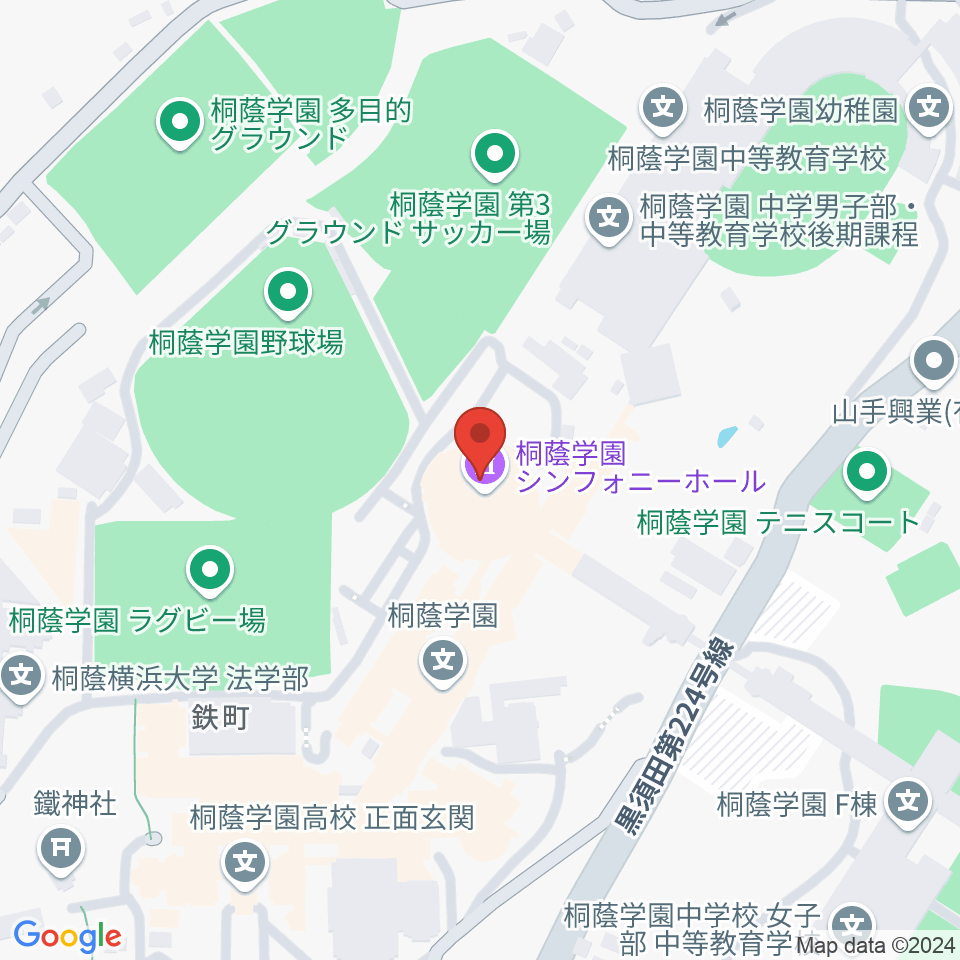 桐蔭学園シンフォニーホール周辺のカフェ一覧地図