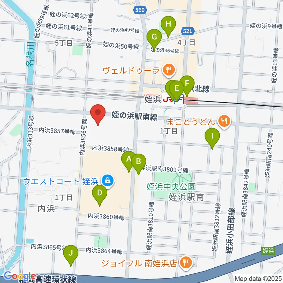 福岡市立西市民センター周辺のカフェ一覧地図