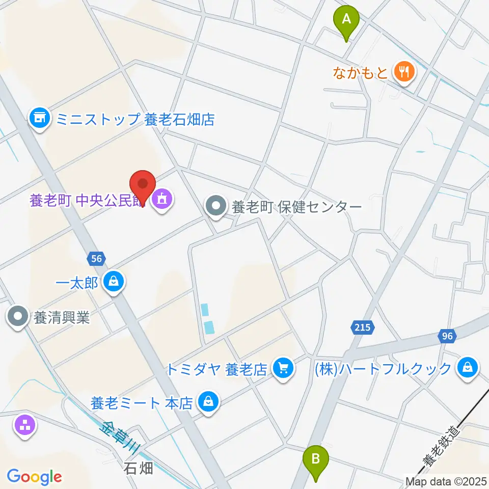 養老町民会館周辺のカフェ一覧地図