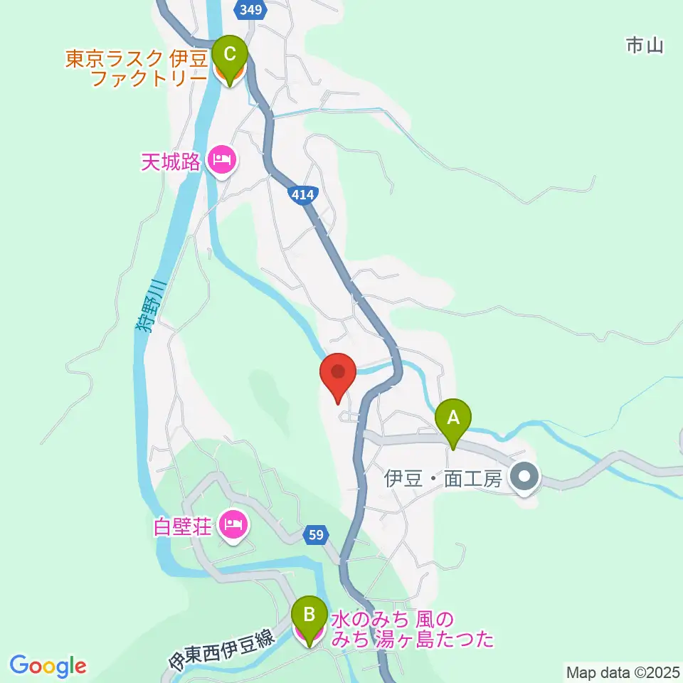 天城会館周辺のカフェ一覧地図
