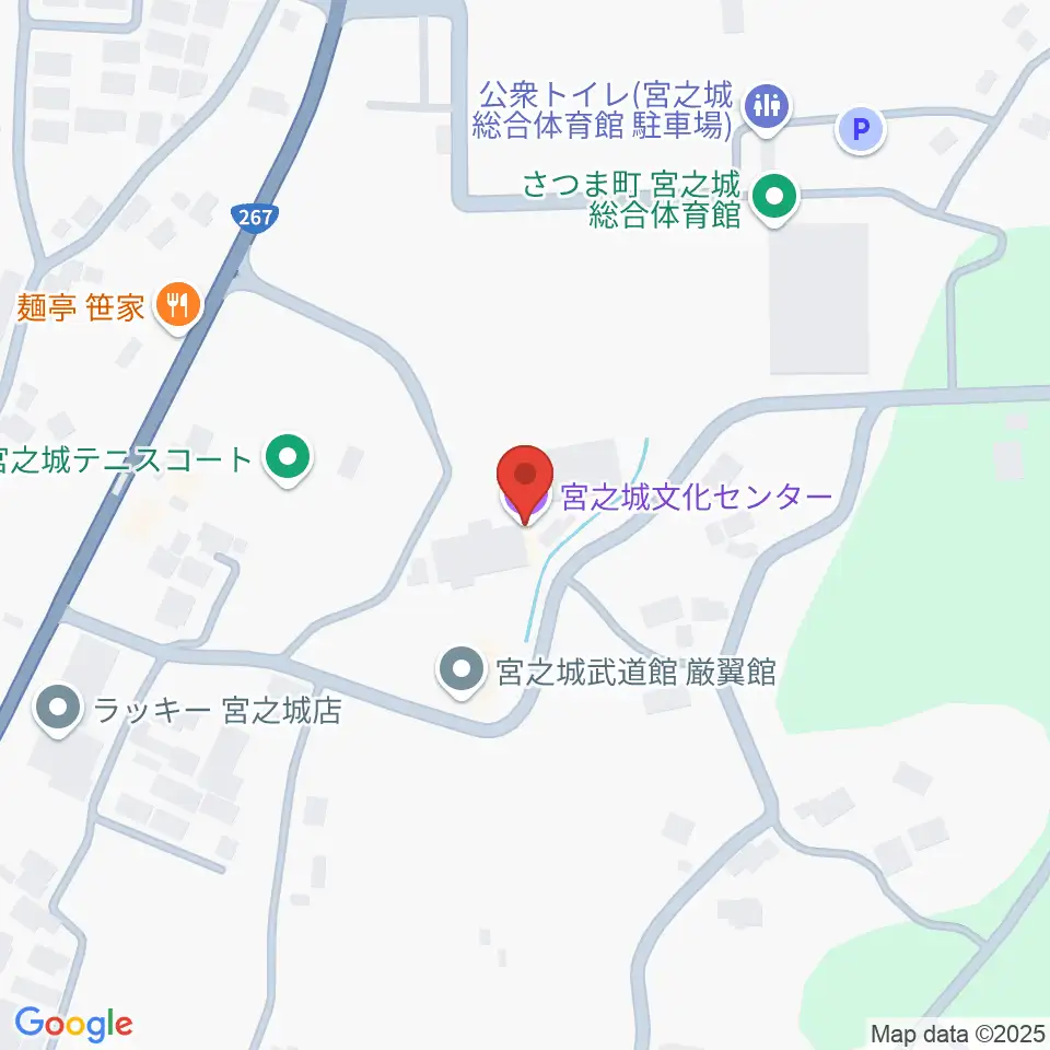 宮之城文化センター周辺のカフェ一覧地図