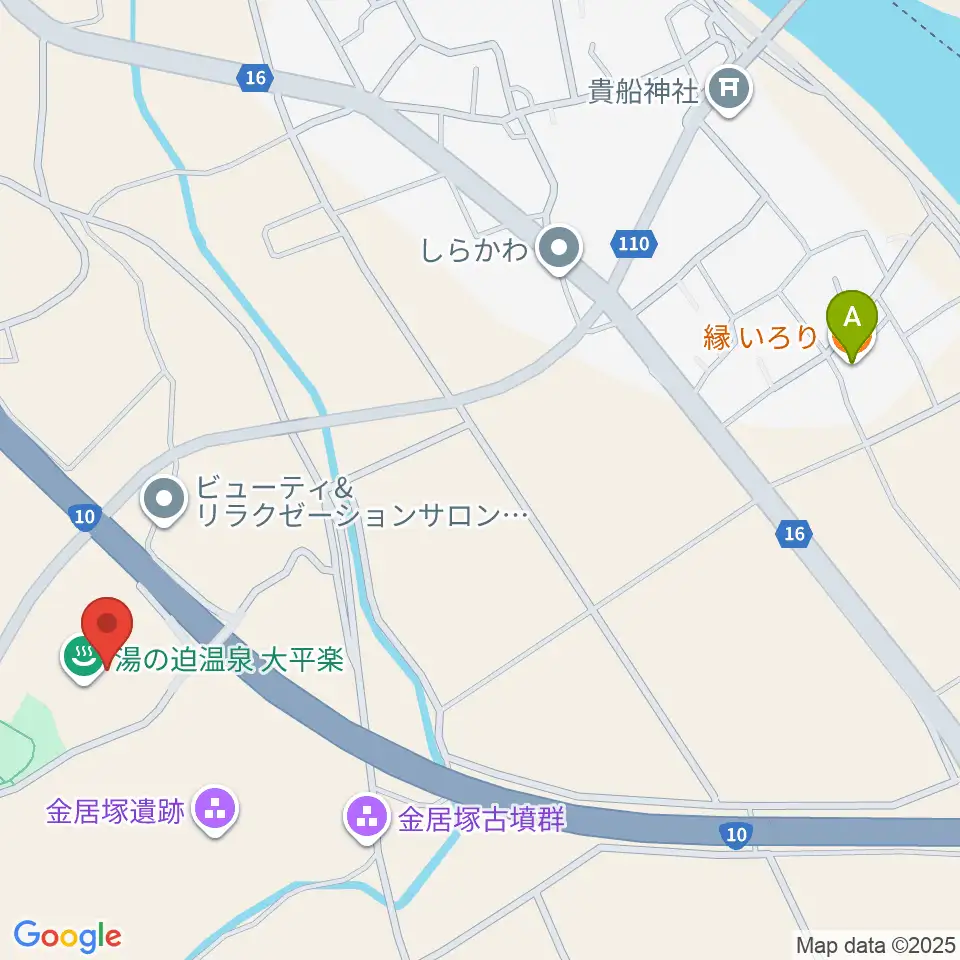 ぶらり劇場大平楽周辺のカフェ一覧地図