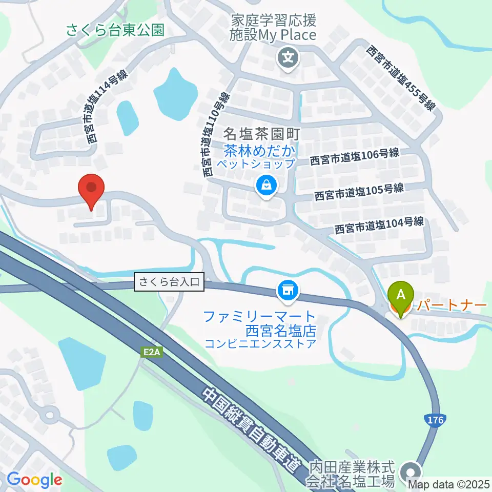 志間ギター・ウクレレ教室周辺のカフェ一覧地図