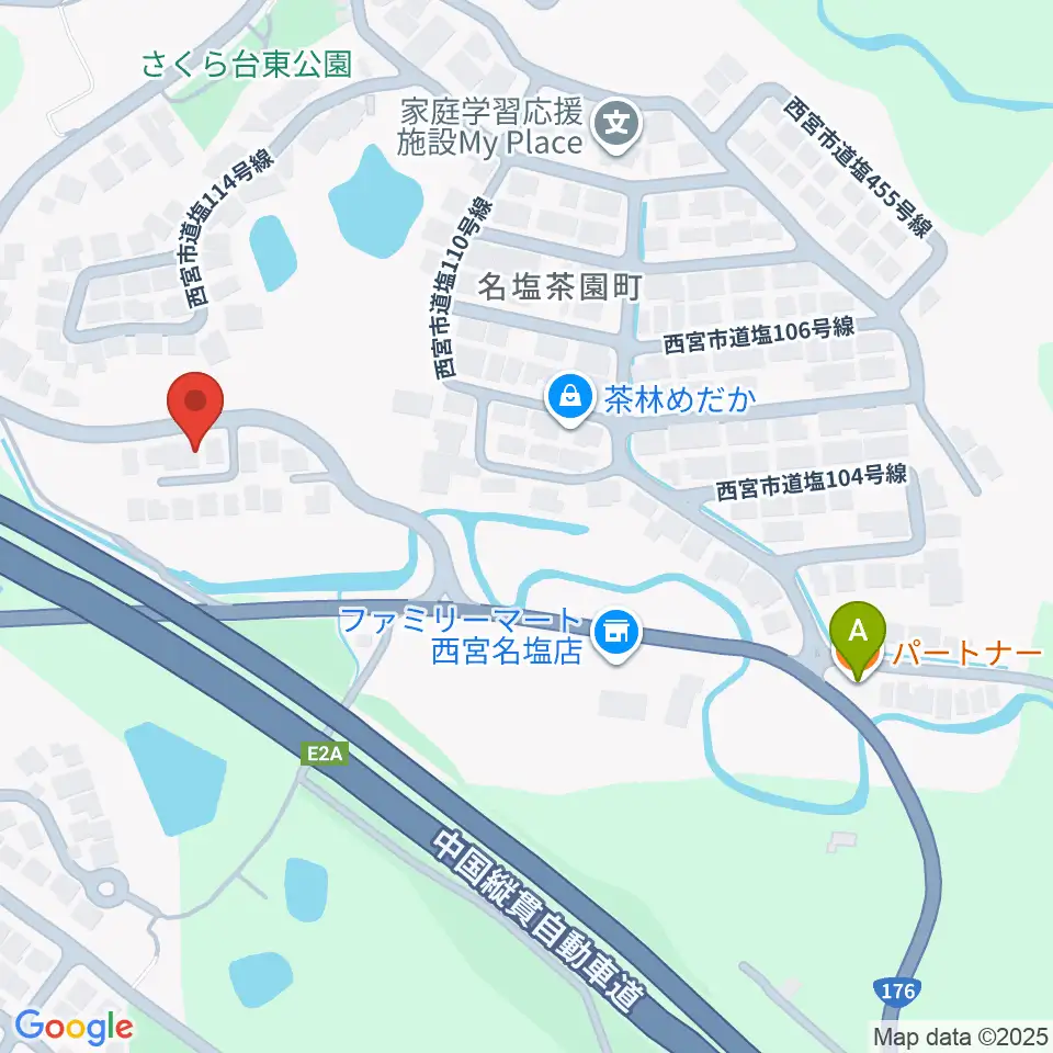 志間ギター・ウクレレ教室周辺のカフェ一覧地図