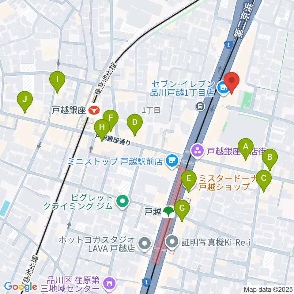FMしながわ周辺のカフェ一覧地図