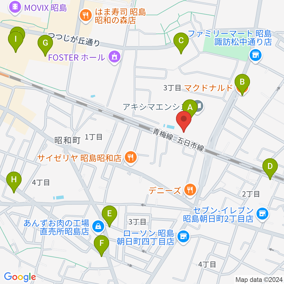 アキシマエンシス周辺のカフェ一覧地図