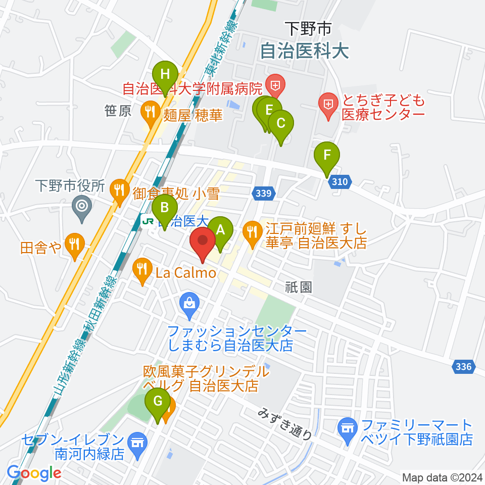 FMゆうがお周辺のカフェ一覧地図