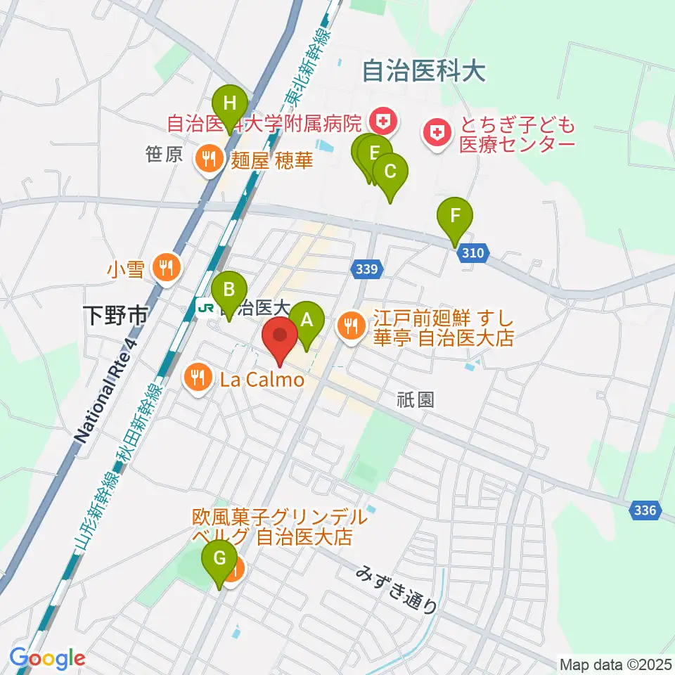 FMゆうがお周辺のカフェ一覧地図