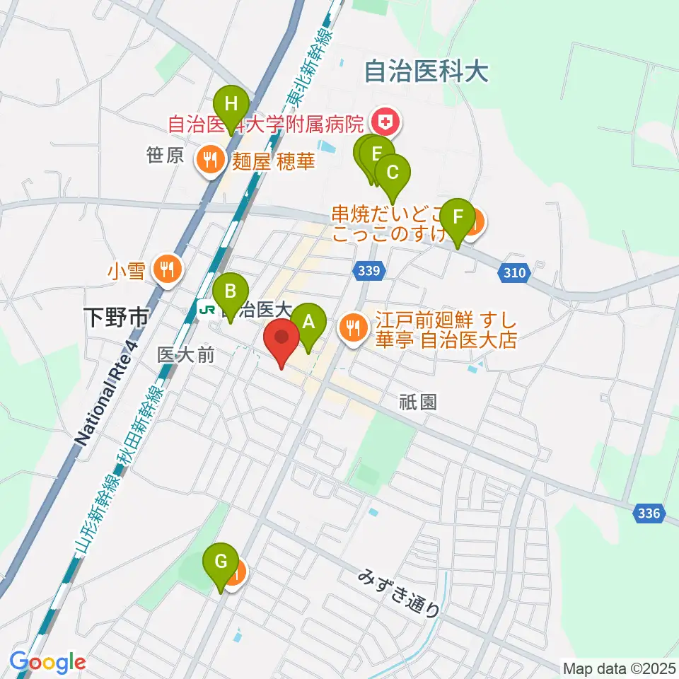 FMゆうがお周辺のカフェ一覧地図